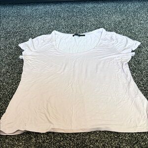 White House Black Market Soft White Short Sleeve Tee